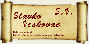 Slavko Veškovac vizit kartica